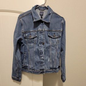 Gap Distressed Denim Jean Jacket